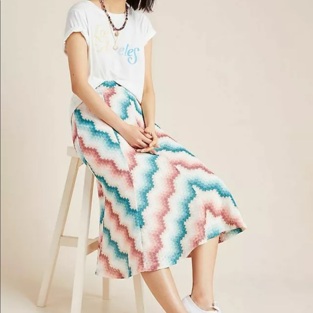 Anthropologie Maeve Maria Chevron Knit Skirt